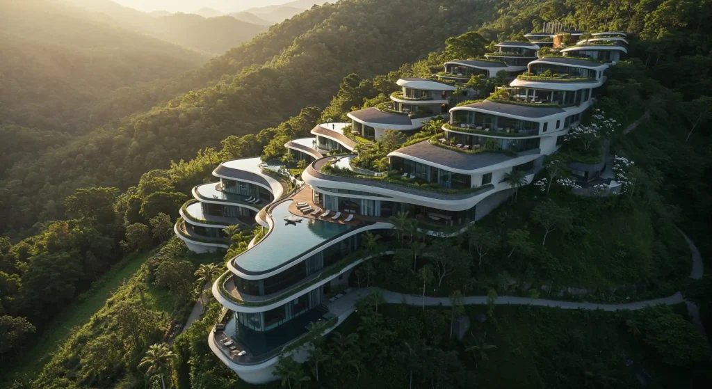 Freeform Architecture กับการออกแบบรีสอร์ทบนพื้นที่ลาดชัน